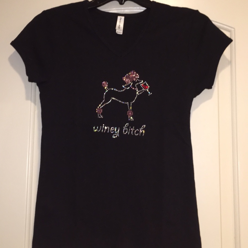 T-shirt with rhinestones